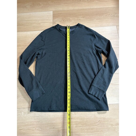 ALGO Men's XL Long Sleeve Waffle Knit Henley Performance Base Shirt - Picture 2 of 7